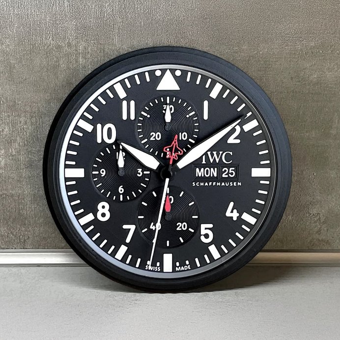 Ceas de Perete IWC Pilot | Top Gun Edition | Ceas de Perete în Stil Cronograf | Cadou pentru Bărbați | Imprimare 3D 1