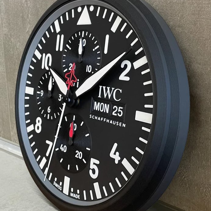 Ceas de Perete IWC Pilot | Top Gun Edition | Ceas de Perete în Stil Cronograf | Cadou pentru Bărbați | Imprimare 3D 2