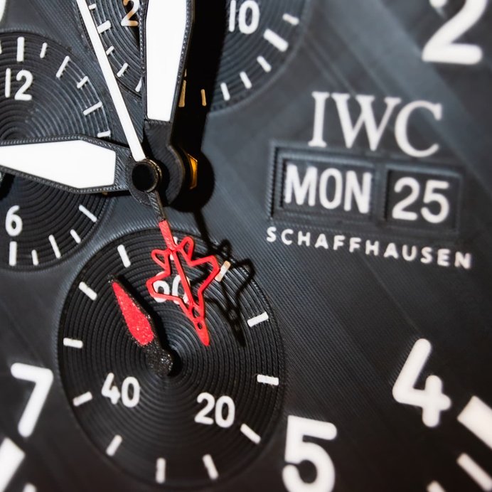 Ceas de Perete IWC Pilot | Top Gun Edition | Ceas de Perete în Stil Cronograf | Cadou pentru Bărbați | Imprimare 3D 3