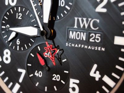 IWC Fliegeruhr Wanduhr | Top Gun Edition | Wanduhr im Chronographen-Stil | Geschenk für Männer | 3D-Druck 3