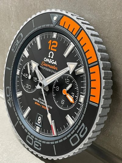 Omega Seamaster Planet Ocean Wanduhr – Maritimer Luxus für deine Wand! – Geschenk für Männer | 3D-Druck 3