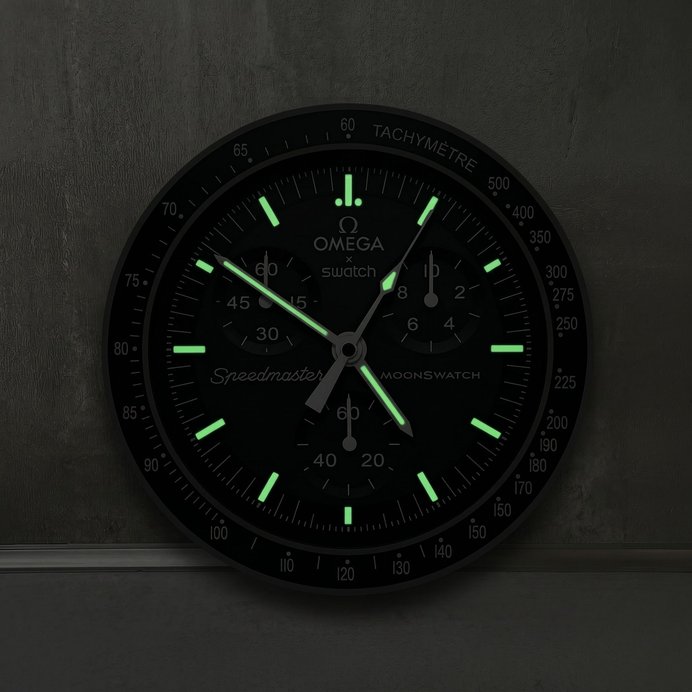 Omega Swatch MoonSwatch Vægur – Speedmaster Chronograph Look | Gave til Mænd | 3D-print 5