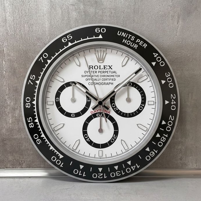 Rolex Daytona Wanduhr – Ikonischer Chronographen-Look in Schwarz und Weiß | Geschenk für Männer | 3D Druck 1