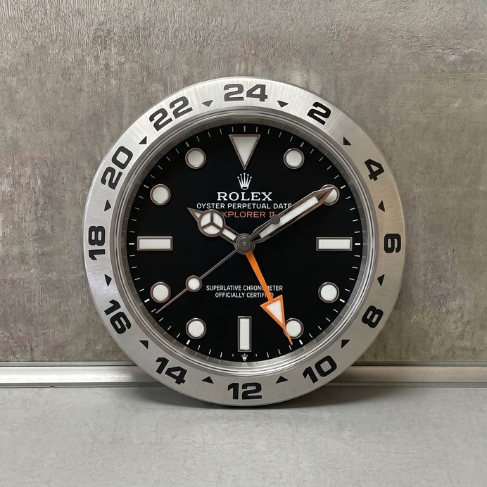 Horloge murale Rolex Explorer II – Look explorateur en blanc | Cadeau pour homme | Impression 3D 3