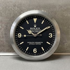 Rolex Explorer Wanduhr – Ikonischer Abenteuer-Look in Schwarz-Silber | Geschenk für Männer | 3D Druck