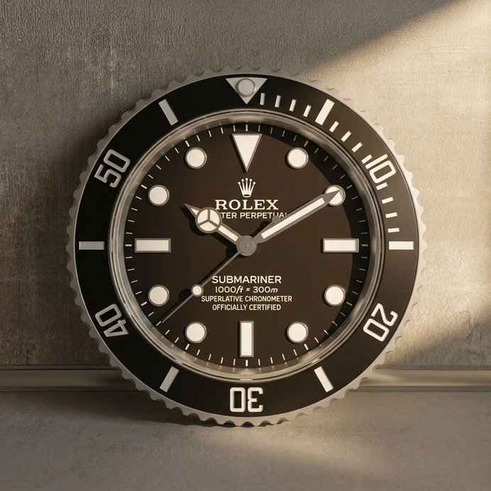 Nástěnné Hodiny Rolex Submariner – Vzhled Potápěčských Hodinek v Černé, Modré nebo Zelené | Dárek pro Muže | 3D Tisk 1