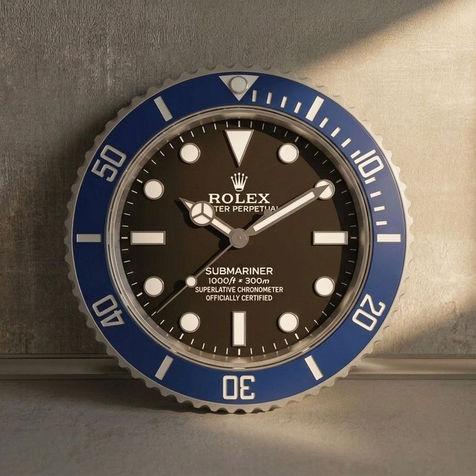 Nástěnné Hodiny Rolex Submariner – Vzhled Potápěčských Hodinek v Černé, Modré nebo Zelené | Dárek pro Muže | 3D Tisk 2