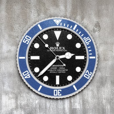 Rolex Submariner Wanduhr – Taucheruhr Look in Schwarz, Blau oder Grün | Geschenk für Männer | 3D Druck 3