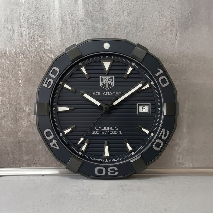 TAG Heuer Aquaracer Wanduhr – Calibre 5 Design | Maritimer Look | Geschenk für Uhrenliebhaber | 3D Druck 15