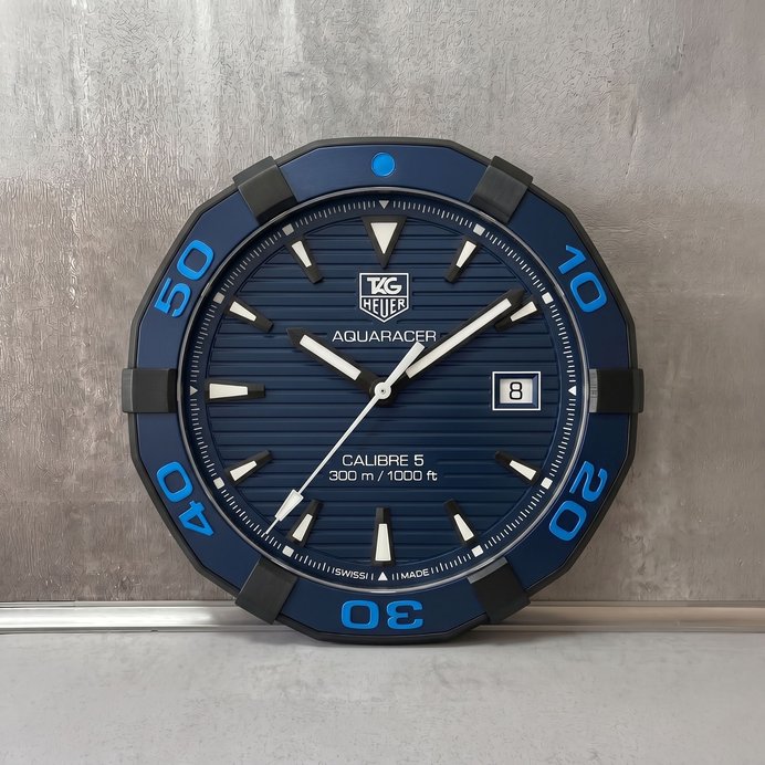 TAG Heuer Aquaracer Wanduhr – Calibre 5 Design | Maritimer Look | Geschenk für Uhrenliebhaber | 3D Druck 10
