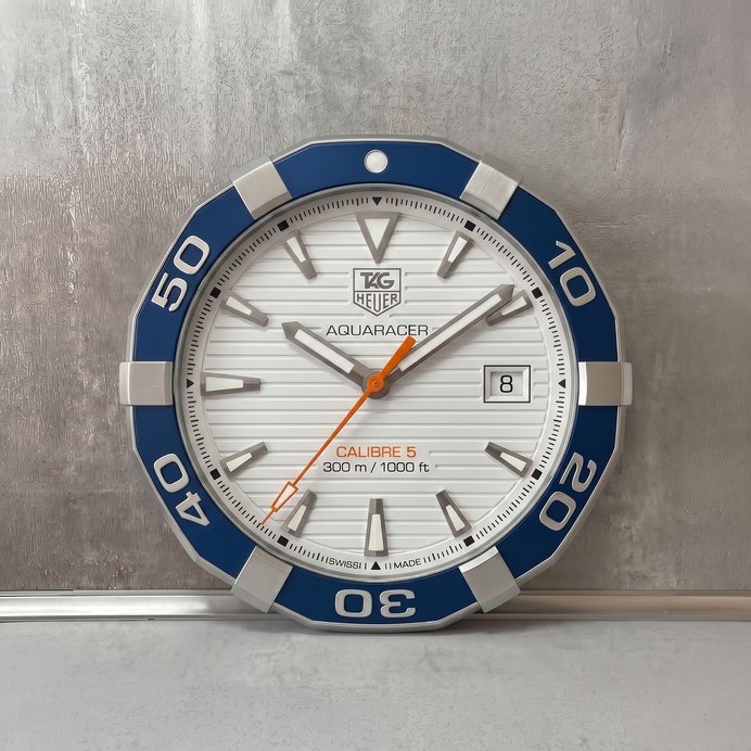 TAG Heuer Aquaracer Wanduhr – Calibre 5 Design | Maritimer Look | Geschenk für Uhrenliebhaber | 3D Druck 2