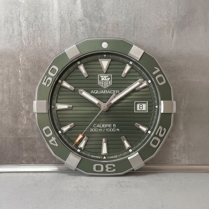 TAG Heuer Aquaracer Wanduhr – Calibre 5 Design | Maritimer Look | Geschenk für Uhrenliebhaber | 3D Druck 6