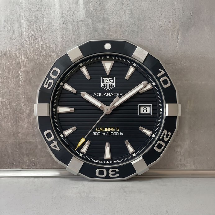 TAG Heuer Aquaracer Wanduhr – Calibre 5 Design | Maritimer Look | Geschenk für Uhrenliebhaber | 3D Druck 14