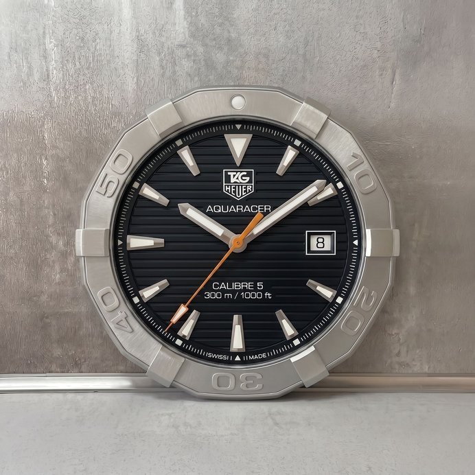 TAG Heuer Aquaracer Wanduhr – Calibre 5 Design | Maritimer Look | Geschenk für Uhrenliebhaber | 3D Druck 12