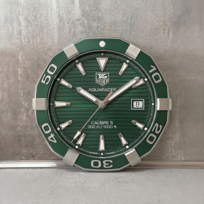 TAG Heuer Aquaracer Wanduhr – Calibre 5 Design | Maritimer Look | Geschenk für Uhrenliebhaber | 3D Druck 7