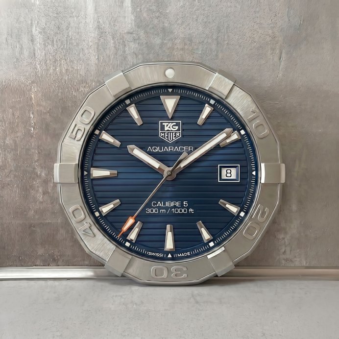 TAG Heuer Aquaracer Wanduhr – Calibre 5 Design | Maritimer Look | Geschenk für Uhrenliebhaber | 3D Druck 8