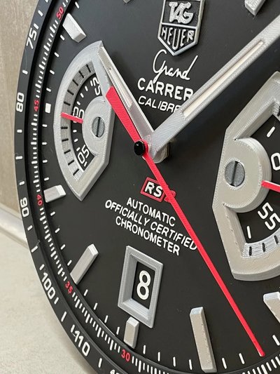 TAG Heuer Grand Carrera Calibre 17 RS 2 Wanduhr – Geschenk für Männer | 3D Druck 2