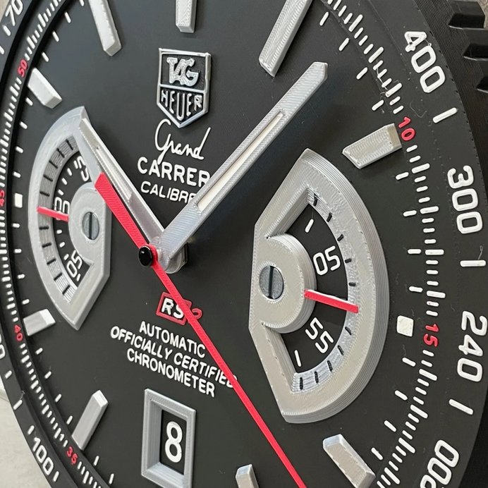 Ceas de Perete TAG Heuer Grand Carrera Calibre 17 RS 2 – Cadou pentru Bărbați | Imprimare 3D 4