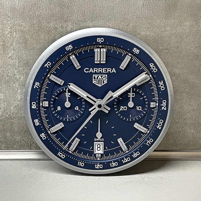 TAG Heuer Carrera Heuer 02 Wandklok – Racing-esthetiek ontmoet moderne elegantie! – Cadeau voor Mannen | 3D-print 1